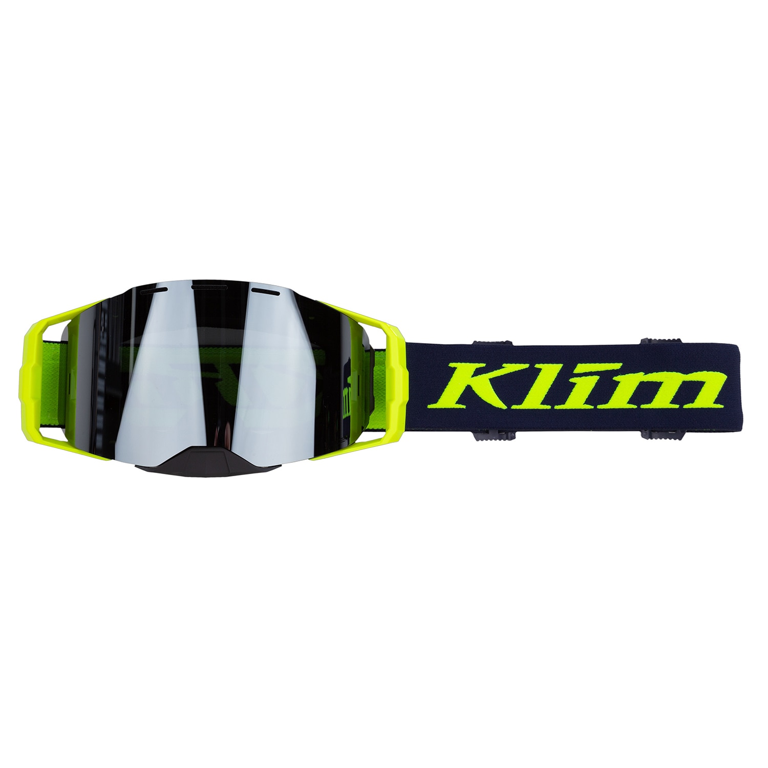 Edge Off-Road Goggle Focus Navy Blue Hi-Vis Dark Smoke Silver Mirror